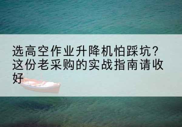 阿拉山口高空作业升降机厂家推荐-选高空作业升降机怕踩坑？这份老采购的实战指南请收好