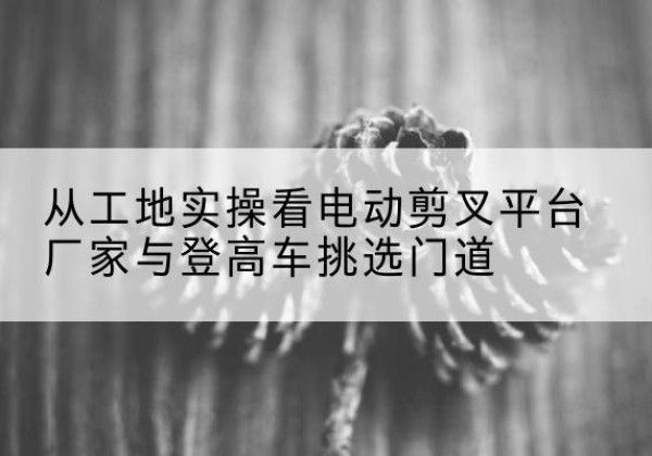 阿拉山口电动剪叉升降平台厂家-从工地实操看电动剪叉平台厂家与登高车挑选门道